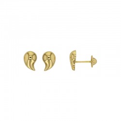 Boucles d'oreilles puces forme goutte, Or 750/1000
