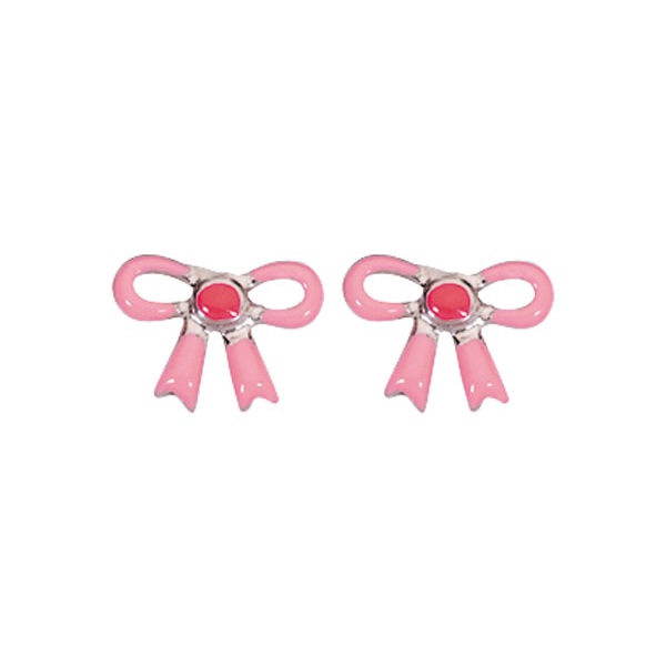 Boucles d'oreilles puces noeud en argent rhodié 925/1000
