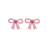 Boucles d'oreilles puces noeud en argent rhodié 925/1000