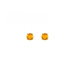 Boucles d'oreilles puces serti 4 griffes, Saphir de Ceylan, Or blanc 750/1000