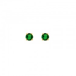 Boucles d'oreilles puces serti 4 griffes, Saphir de Ceylan, Or blanc 750/1000