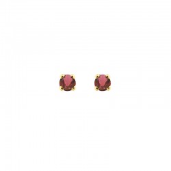 Boucles d'oreilles puces serti 4 griffes, Saphir de Ceylan, Or blanc 750/1000