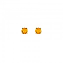 Boucles d'oreilles puces serti 4 griffes, Saphir de Ceylan, Or blanc 750/1000