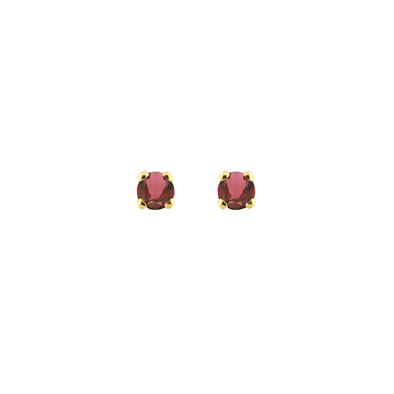 Boucles d'oreilles puces serti 4 griffes, Saphir de Ceylan, Or blanc 750/1000