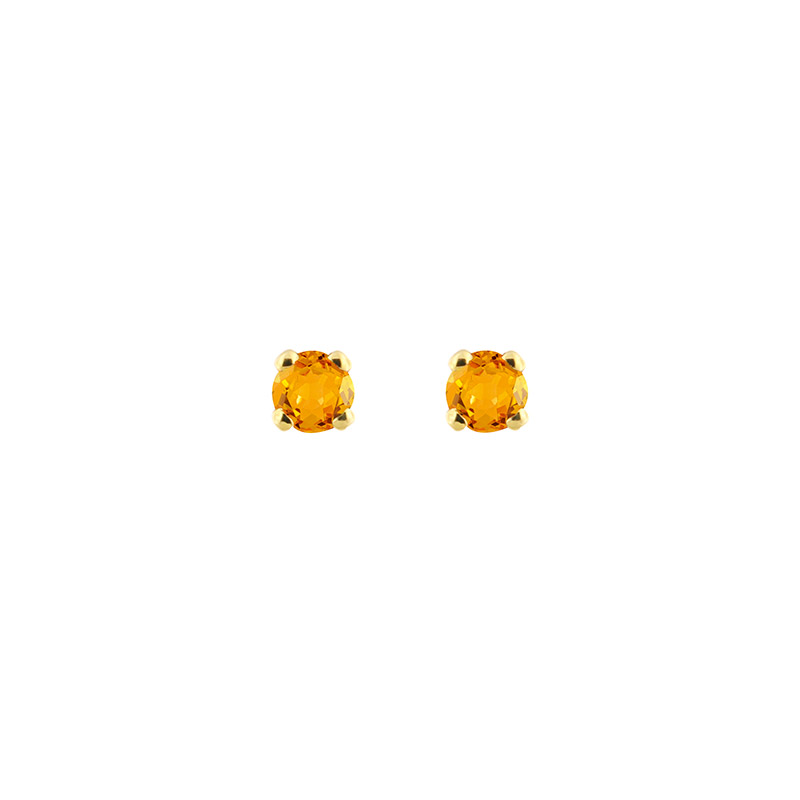 Boucles d'oreilles puces serti 4 griffes, Saphir de Ceylan, Or blanc 750/1000
