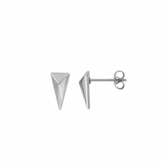 Boucles d'oreilles triangulaires acier