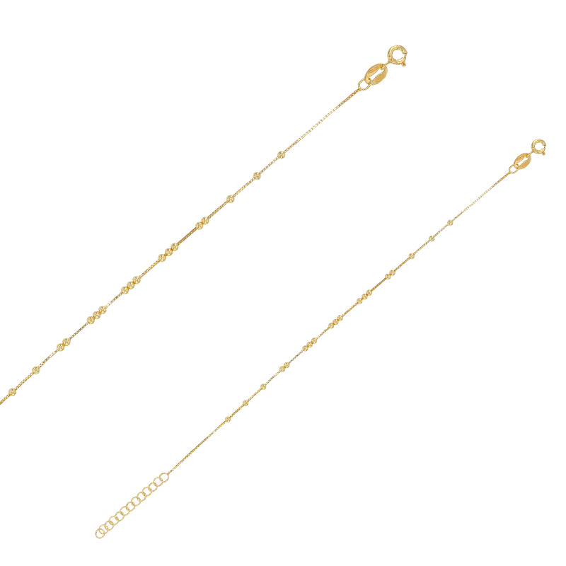 Bracelet à boules en argent 925/1000 rhodié