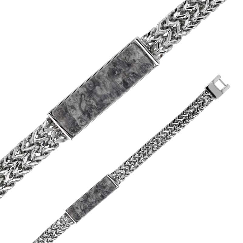 Bracelet Acier et Jaspe