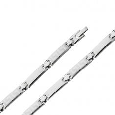 Bracelet acier lisse et avec motifs