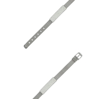Bracelet acier mailles milanaise avec plaque en pierres synthétiques