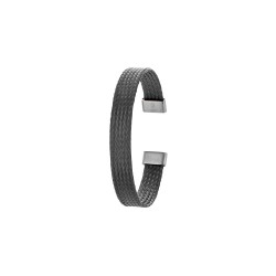 Bracelet ambre rectangles multicolores, argent 925/1000 rhodié