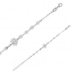 Bracelet arbre de vie martelé en argent 925/1000 rhodié