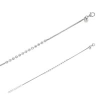 Bracelet argent 925/1000 rhodié orné de petites boules
