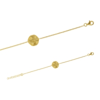 Bracelet argent 925/1000 doré orné d'un motif aigle rupestre