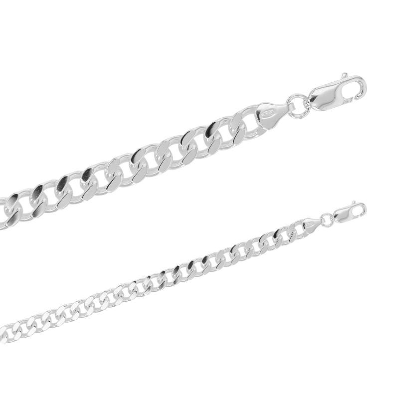 Bracelet argent 925/1000 pour homme maille gourmette carrée