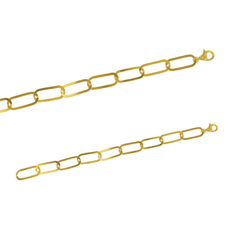 Bracelet argent 925/1000 rhodié à maille jaseron