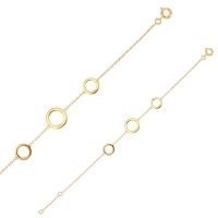 Bracelet avec 3 cercles en plaqué or