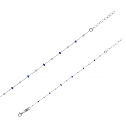 Bracelet boules rouge orangé en émail, argent 925/1000 doré