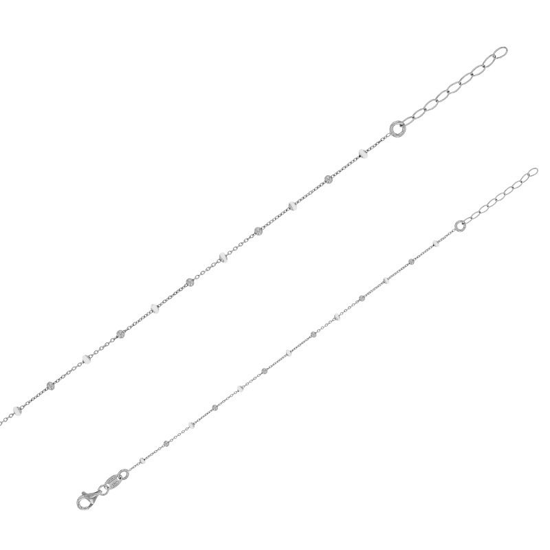 Bracelet boules rouge orangé en émail, argent 925/1000 doré