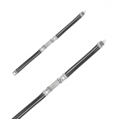 Bracelet caoutchouc et acier 21cm