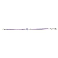 Bracelet cordon avec étoile à paillettes, fermoir argent rhodié