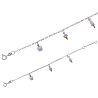 Bracelet cupcake et glaces pampilles en argent 925/1000 rhodié et émail