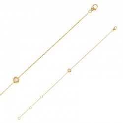 Bracelet diamant HSI 0,08ct serti clos, Or 750/1000