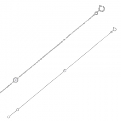 Bracelet diamant HSI 0,09ct, serti clos, Or 750/1000