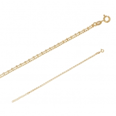 Bracelet double-rangs en Argent 925/1000 doré