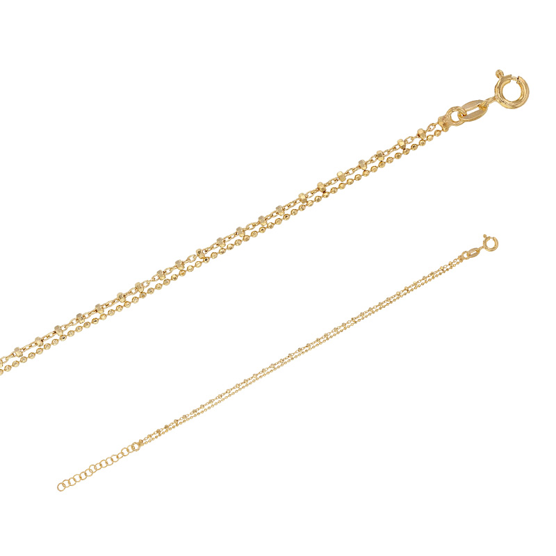 Bracelet double-rangs en Argent 925/1000 doré