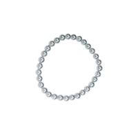 Bracelet élastique avec Perles de Majorque grises ø 6 mm