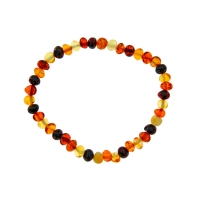 Bracelet élastique en forme de perles en ambre