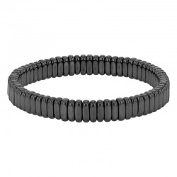 Bracelet élastique ovales en hématite