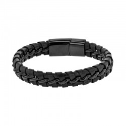 Bracelet en acier entrelacé et synthétique