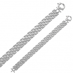 Bracelet en argent 925/1000 - 5 rangs