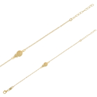 Bracelet en argent 925/1000 doré avec ananas