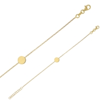 Bracelet en argent 925/1000 doré avec forme ronde