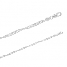 Bracelet en argent 925/1000 - maille Singapour