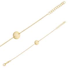 Bracelet en argent doré rhodié 925/1000 - rond - UNE HISTOIRE DE COEUR