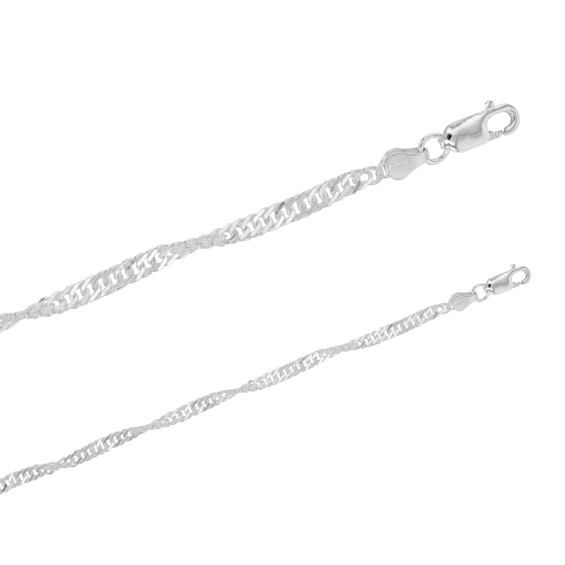 Bracelet en argent 925/1000 - maille Singapour