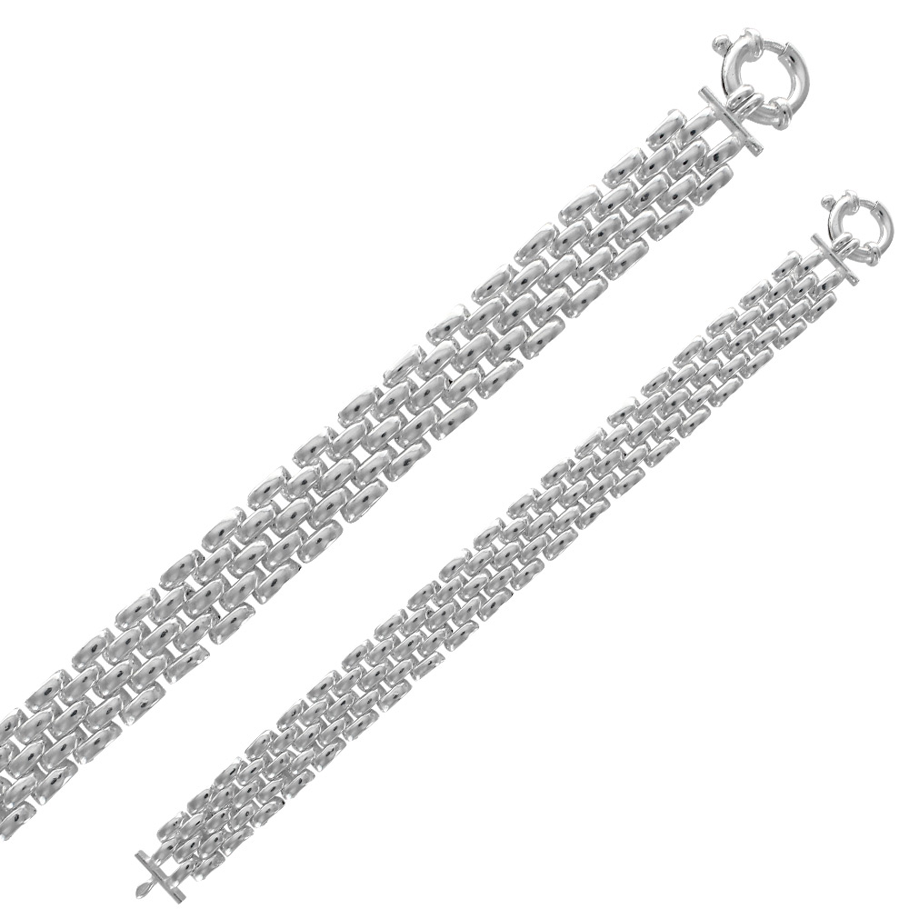 Bracelet en argent 925/1000 - 5 rangs
