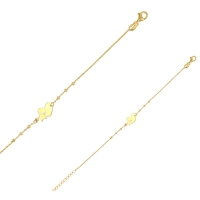 Bracelet en forme de coeur avec une étoile en argent 925/1000 doré