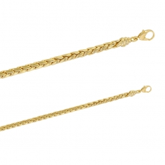 Bracelet en plaqué or avec maille palmier
