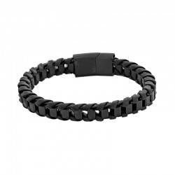 Bracelet en synthétique et acier torsadé, avec fermoir en acier