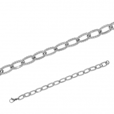 Bracelet femme acier brillant 20cm
