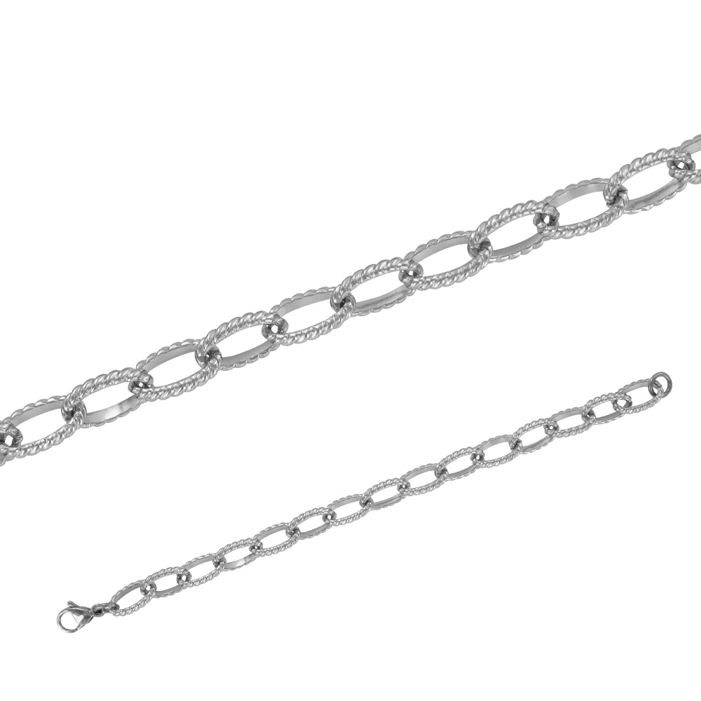 Bracelet femme acier brillant 20cm