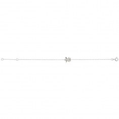 Bracelet fillette en argent rhodié et oxyde de zirconium