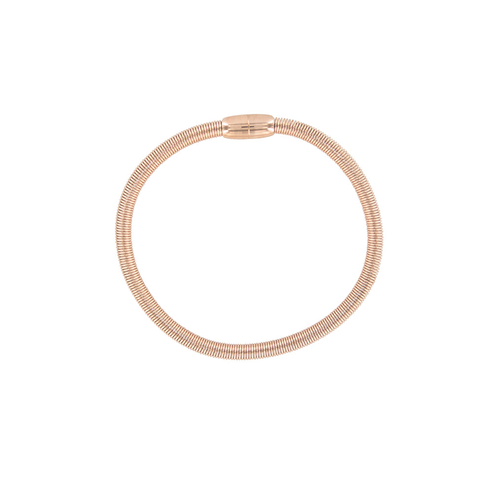 Bracelet fin effet ressort en acier fermoir aimanté