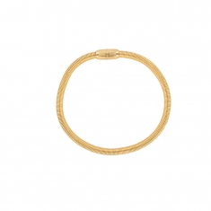 Bracelet fin effet ressort en acier fermoir aimanté