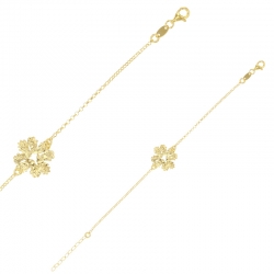 Bracelet flocon de neige en argent 925/1000 doré